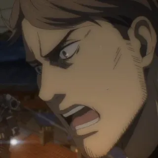 🐎 Reiner Braun Attack on Titan Anime, L'Attacco dei Giganti, Reiner Braun, Guerra, Rabbia, Soldato, Aggressività telegram sticker