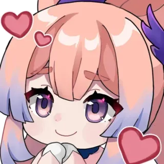 🌟 Sangonomiya Kokomi Genshin Impact anime, game, cute, chibi, kawaii, kokomi, genshin impact, hearts telegram sticker