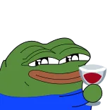 🍷 Pepe the Frog Pepe, Frosch, Meme, Trinken, Arrogant, Feierlich whatsapp sticker