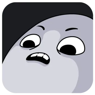 😦 cartoon, face, expression, funny, sticker telegram sticker