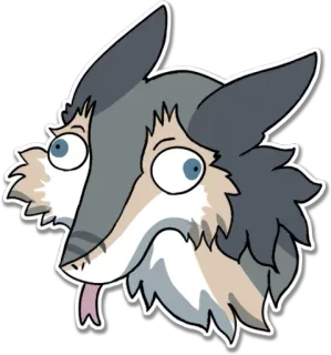 👅 animal, dog, cartoon, sticker, funny, goofy telegram sticker