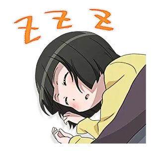 😴 zzz 睡眠, 寝る, アニメ, zz, 漫画, 女の子 telegram sticker