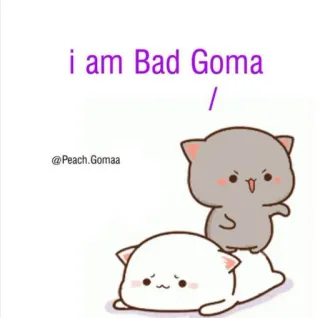 😡 Goma i am Bad Goma cute, cat, character, kawaii, cartoon whatsapp sticker