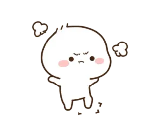😤 en colère, frustré, dessin animé, mignon, contrarié, humeur telegram sticker