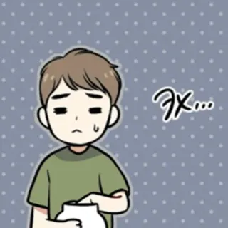 🖤 크... triste, arrabbiato, depresso, coreano, cartone animato telegram sticker