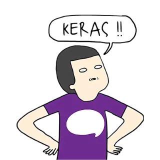 😦 KERAS !! Cartoon, Ausdruck, Lustig, Comic telegram sticker