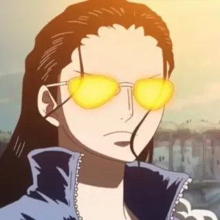 😠 Nico Robin One Piece Anime, Manga, Sonnenbrille, Charakter telegram sticker