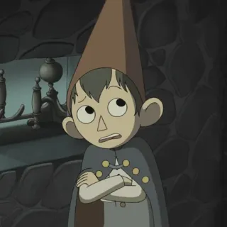 🍫 Wirt Over the Garden Wall 卡通, 动画, 角色, 花园墙外, 维特, 悲伤的 telegram sticker