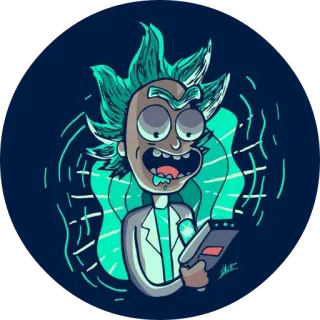 😁 Rick Sanchez Rick and Morty rick and morty, rick sanchez, animasi, kartun, acara tv, fiksi ilmiah, komedi telegram sticker