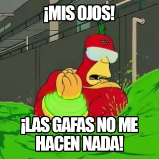 😵 ¡MIS OJOS!
¡LAS GAFAS NO ME
HACEN NADA! occhi, occhiali, divertente, cartoni animati telegram sticker