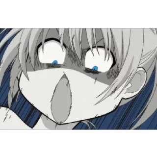 😱 Anime, Dibujos animados, Asustado, Impactado, Expresión, Emocional telegram sticker