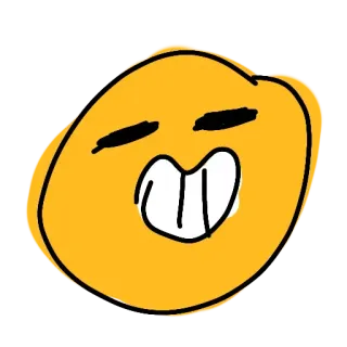 😆 Emoji, Sorriso, Faccia, Espressione, Cartone animato, Giallo, Felice telegram sticker