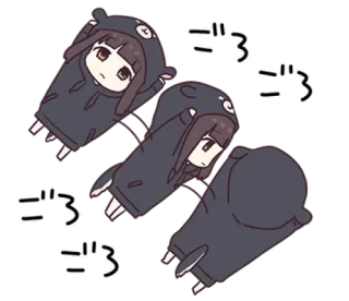 🌩 ゴロゴロ Anime, Charakter, Süß, Rollend, Hoodie telegram sticker