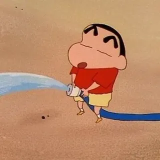 🌱 Shin-chan Cartone animato, Anime, Innaffiare, Tubo da giardino, Shin-chan whatsapp sticker