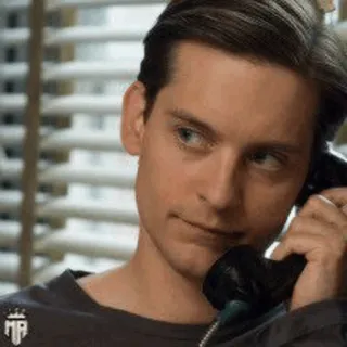 🕷 Peter Parker Spider-Man actor, Tobey Maguire, Spider-Man, Peter Parker, llamada telefónica telegram sticker