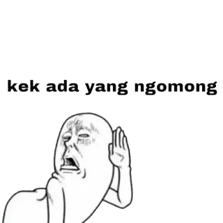 🤷 kek ada yang ngomong meme, listening, exaggerated, face telegram sticker
