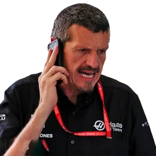 📱 en colère, Günther Steiner, Formule 1, sport automobile, F1 whatsapp sticker