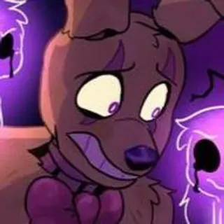 🌟 Springtrap Five Nights at Freddy's animatronic, horror, purple, creepy, fnaf telegram sticker