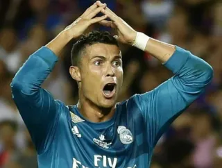 😱 fútbol, Cristiano Ronaldo, Real Madrid, atleta, celebración, fútbol telegram sticker