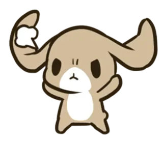 😤 Desenho animado, Animal, Coelho, Fofo, Engraçado, Ilustração whatsapp sticker