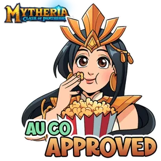 😏 Mytheria: Clash of Pantheons AU CO APPROVED Mytheria, Clash of Pantheons, Göttin, Popcorn, Bestätigt, Sticker whatsapp sticker