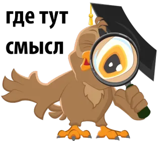 😆 где тут coruja, lupa, formatura, desenho animado, pesquisa, educação whatsapp sticker