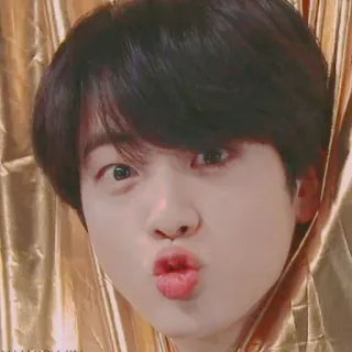 🐰 Jin K-pop, ca sĩ, đàn ông, dễ thương, hôn telegram sticker