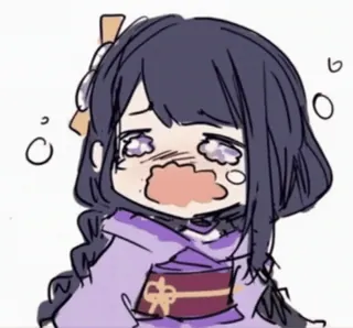 😭 Raiden Shogun Genshin Impact anime, video game, genshin impact, raiden shogun, crying telegram sticker