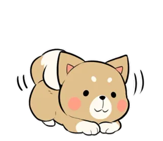 🐶 собака, животное, милый, шиба ину, мультфильм, наклейка telegram sticker