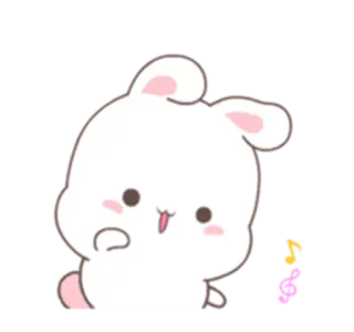 🐰 konijn, schattig, sticker, cartoon, animatie, kawaii telegram sticker