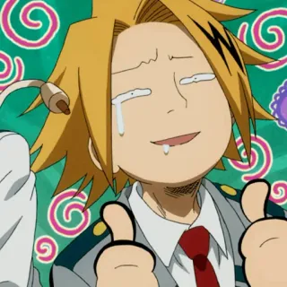 ⚡️ Denki Kaminari My Hero Academia Anime, Manga, My Hero Academia, Denki Kaminari, Pulgar arriba, Divertido, Feliz whatsapp sticker