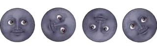 🌚 luna, cara, expresiones, emoji, gracioso whatsapp sticker