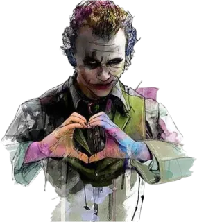 ❤ The Joker ジョーカー, 悪役, DCコミックス, ゴッサム, 犯罪, ハート telegram sticker