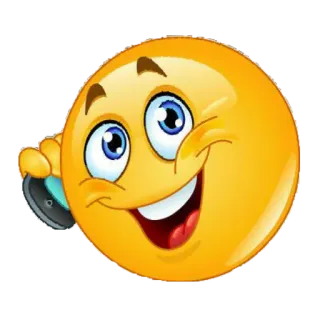 📲 emoji, visage, sourire, téléphone, appel whatsapp sticker