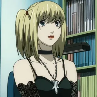 🍎 Misa Amane Death Note Anime, Mangá, Death Note, Misa Amane, Personagem, Loira, Gótico telegram sticker