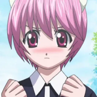 📎 Anime, Carino, Capelli rosa, Orecchie da gatto, Rossore telegram sticker