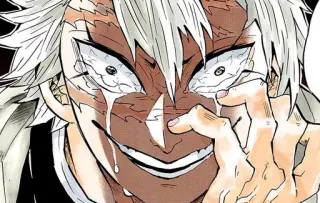 😭 Sanemi Shinazugawa Demon Slayer Sanemi Shinazugawa, Demon Slayer, Anime, Manga, Personaggio, piangendo, Pilastro del Vento telegram sticker