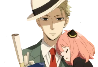 😴 Loid Forger Spy x Family spia, famiglia, Anya, anime, carino, Forger whatsapp sticker