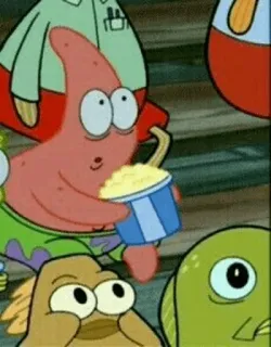 😮 Patrick Star SpongeBob SquarePants Patrick Star, Spongebob, Cartoon, Popcorn, Film, Nickelodeon whatsapp sticker