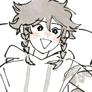 ❤️ Venti Genshin Impact Anime, Videospiel, Genshin Impact, Charakter, Lächeln telegram sticker