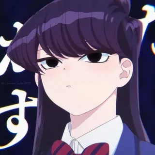 😡 Komi Shouko Komi Can't Communicate 애니메이션, 코미 양은 커뮤증입니다, 코미 쇼코, 여고생, 학생, 귀여운, 수줍음, 만화 telegram sticker