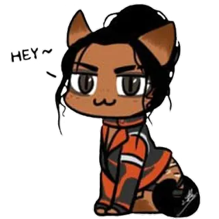 ✋ HEY~ แมว, การ์ตูน, สติกเกอร์, สัตว์, ตัวละคร whatsapp sticker