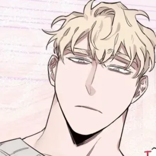 🙏 애니메이션, 만화, 금발, 능글 telegram sticker