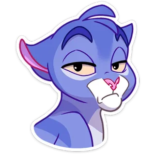 😒 gatto, cartone animato, animale, adesivo, carino telegram sticker