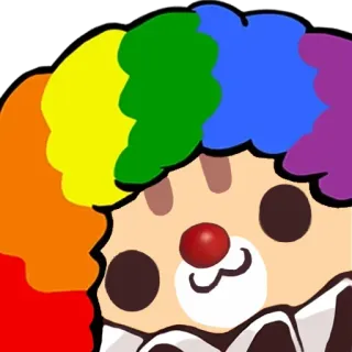 🤡 payaso, colorido, dibujos animados, personaje, ilustración, arte telegram sticker