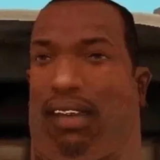 😬 CJ Grand Theft Auto: San Andreas CJ, Grand Theft Auto, San Andreas, Personage, Spel telegram sticker