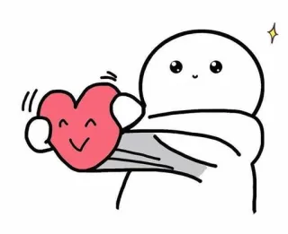 💘 desenho animado, coração, amor, fofo, kawaii, personagem, ilustração telegram sticker