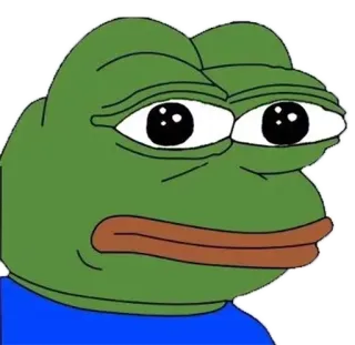 😐 Pepe the Frog Pepe, Kikker, Meme, Verdrietig, Internet Meme whatsapp sticker