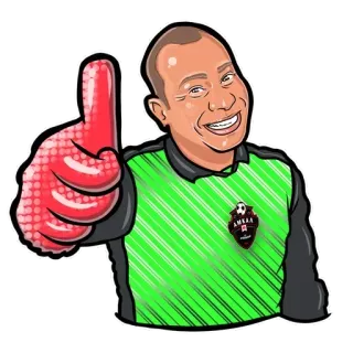 🤙 футбол, вратарь, спорт, болельщик, номер один, команда telegram sticker