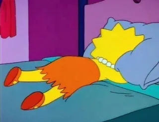 😔 Lisa Simpson The Simpsons 심슨, 리사, 캐릭터, 만화, TV쇼 telegram sticker